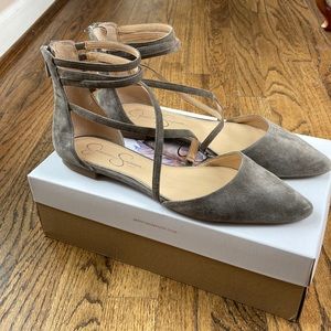JessicaSimpson Gladiator Suede Flats